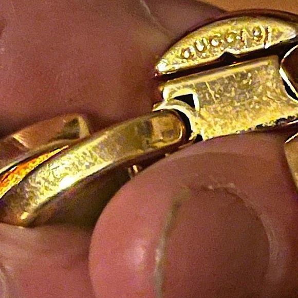 Authentic Gucci Tom Ford Rare Gold Plated Chunky GG Link Turnlock Bracelet - Picture 6 of 9